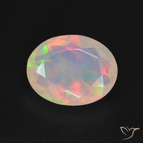 2.42ct 天然 マルチカラー オパール, 楕円形, 半透明