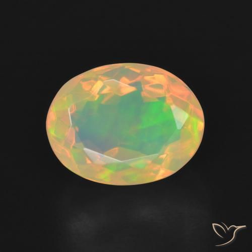 2.34ct 天然 マルチカラー オパール, 楕円形, 透明