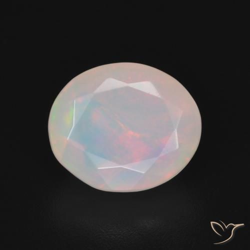 1.99ct 天然 マルチカラー オパール, 楕円形, 半透明