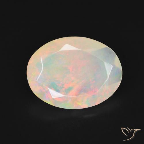 2.60ct 天然 マルチカラー オパール, 楕円形, 半透明