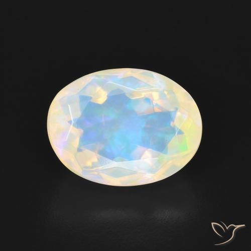 2.60ct 天然 マルチカラー オパール, 楕円形, 透明