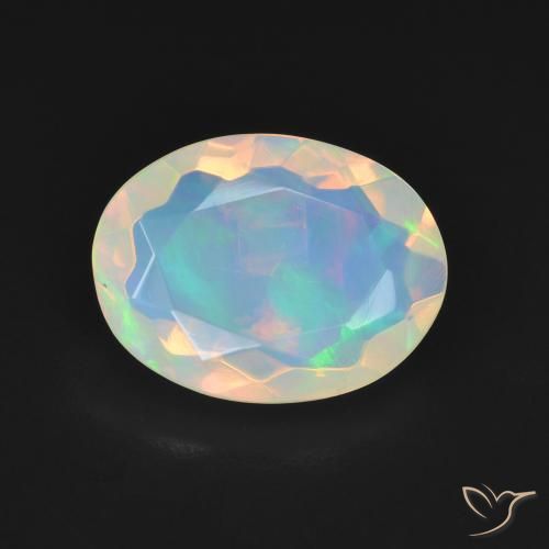 2.82ct 天然 マルチカラー オパール, 楕円形, 透明