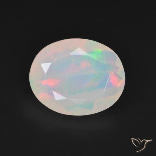 2.64ct 天然 マルチカラー オパール, 楕円形, 透明
