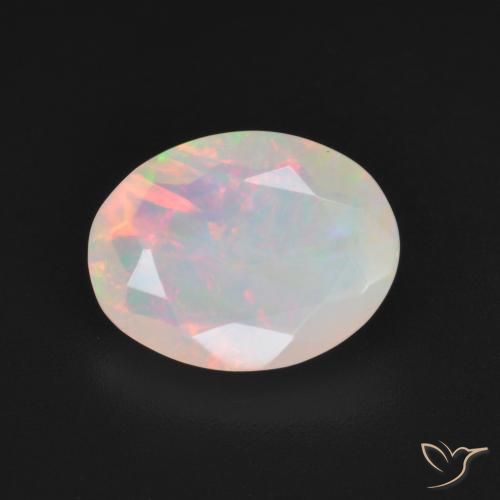 1.85ct 天然 マルチカラー オパール, 楕円形, 半透明