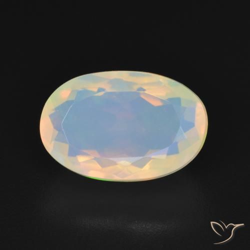 2.50ct 天然 マルチカラー オパール, 楕円形, 透明