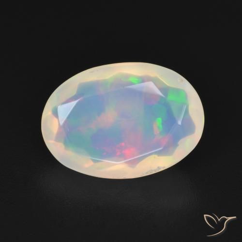 1.96ct 天然 マルチカラー オパール, 楕円形, 透明