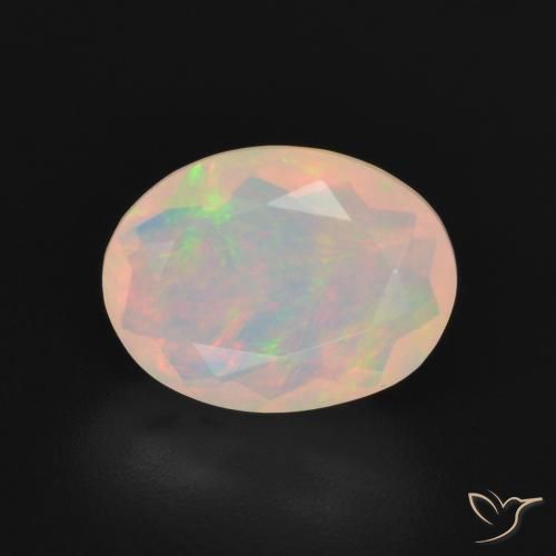 1.78ct 天然 マルチカラー オパール, 楕円形, 透明