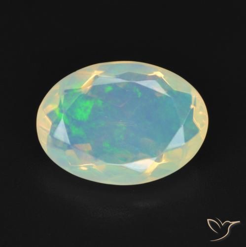 2.15ct 天然 マルチカラー オパール, 楕円形, 透明