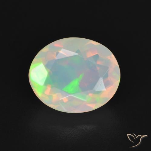 1.94ct 天然 マルチカラー オパール, 楕円形, 透明