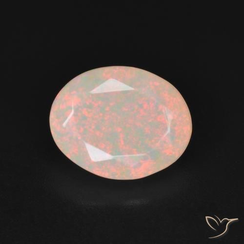 1.89ct 天然 マルチカラー オパール, 楕円形, 半透明