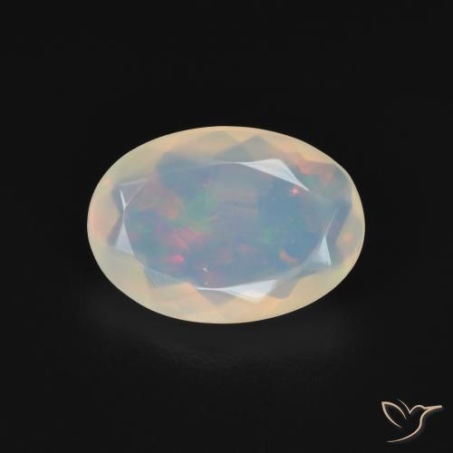 1.82ct 天然 マルチカラー オパール, 楕円形, 透明