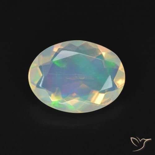 1.70ct 天然 マルチカラー オパール, 楕円形, 透明, Photo A