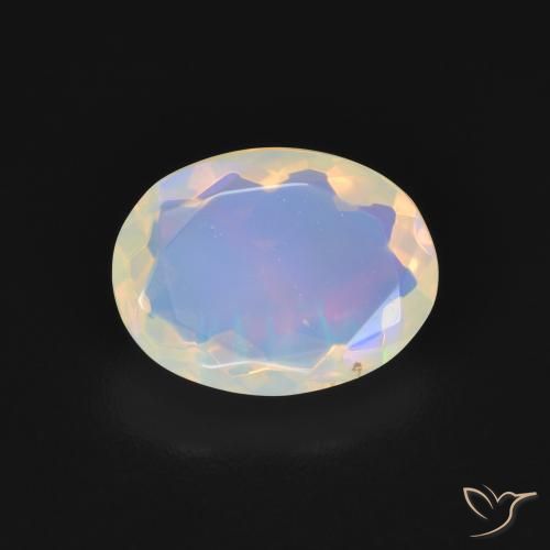 1.68ct 天然 マルチカラー オパール, 楕円形, 透明
