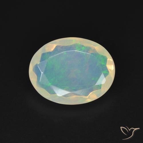 1.68ct 天然 マルチカラー オパール, 楕円形, 透明
