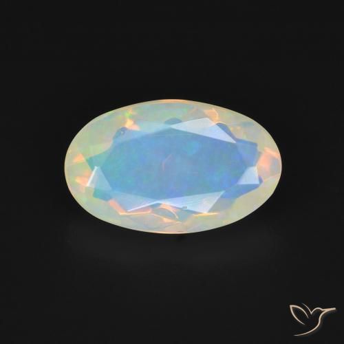 1.42ct 天然 マルチカラー オパール, 楕円形, 透明, Photo A