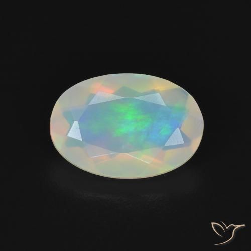 1.12ct 天然 マルチカラー オパール, 楕円形, 透明, Photo A