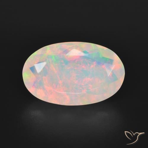 3.57ct 天然 マルチカラー オパール, 楕円形, 透明, Photo A