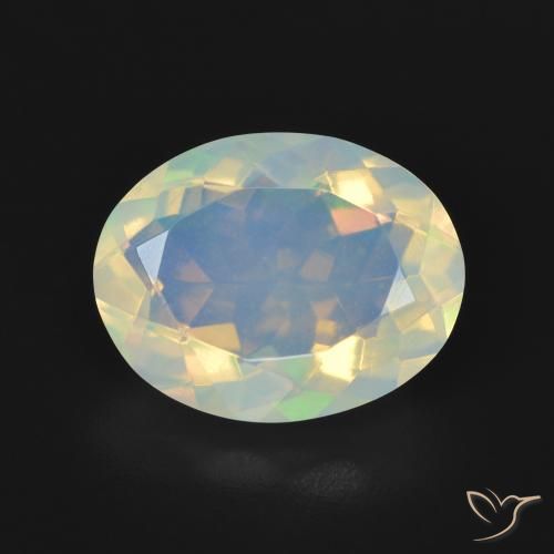 3.48ct 天然 マルチカラー オパール, 楕円形, 透明