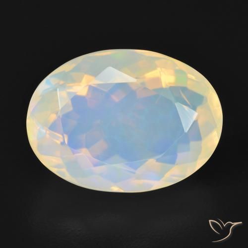 4.69ct 天然 マルチカラー オパール, 楕円形, 透明