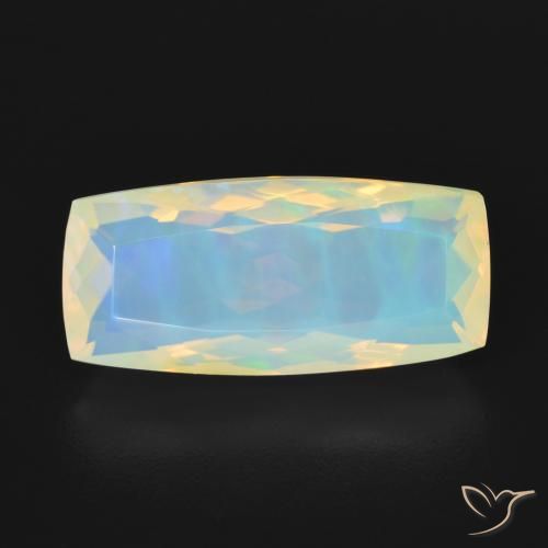 3.27ct 天然 マルチカラー オパール, クッション, 透明