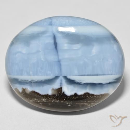 35.49ct 天然 マルチカラーブルー オパール, 楕円形, オペーク