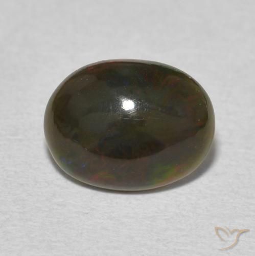 1.35ct 天然 マルチカラー オパール, 楕円形, オペーク