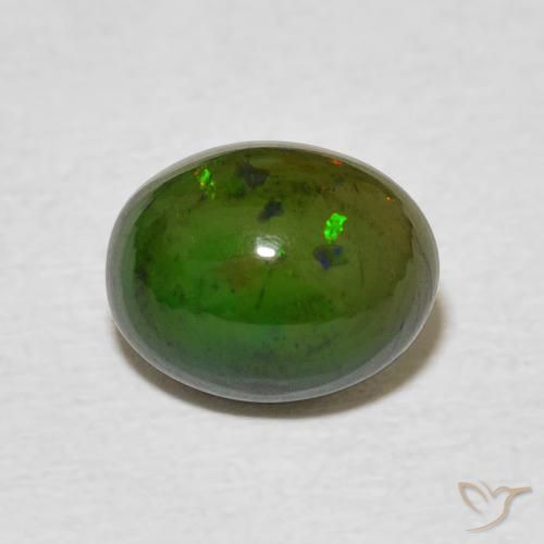 1.45ct 天然 マルチカラー オパール, 楕円形, オペーク
