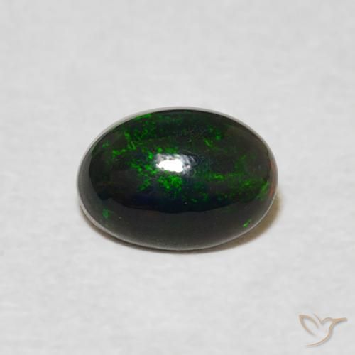 0.39ct 天然 マルチカラー オパール, 楕円形, オペーク