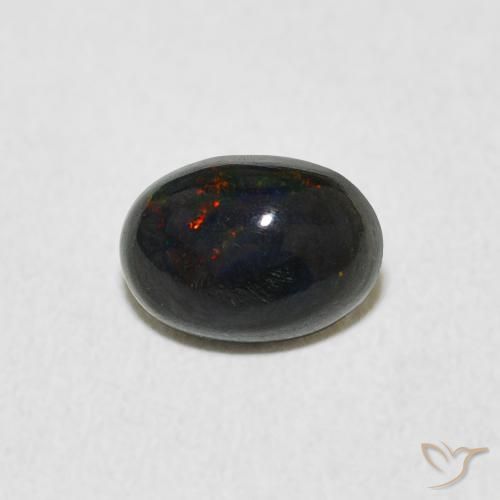0.52ct 天然 マルチカラー オパール, 楕円形, オペーク