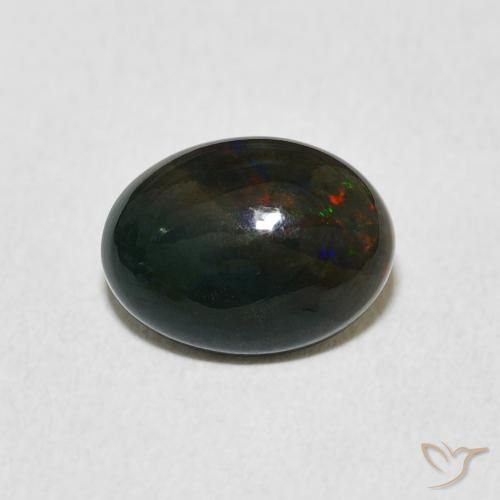 1.56ct 天然 マルチカラー オパール, 楕円形, オペーク