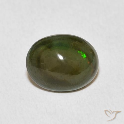 1.54ct 天然 マルチカラー オパール, 楕円形, オペーク