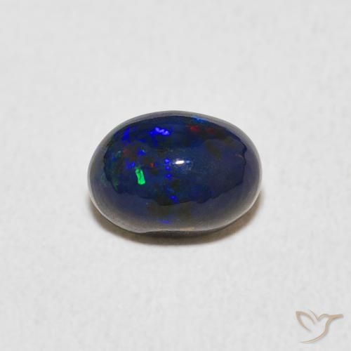 0.57ct 天然 マルチカラー オパール, 楕円形, オペーク