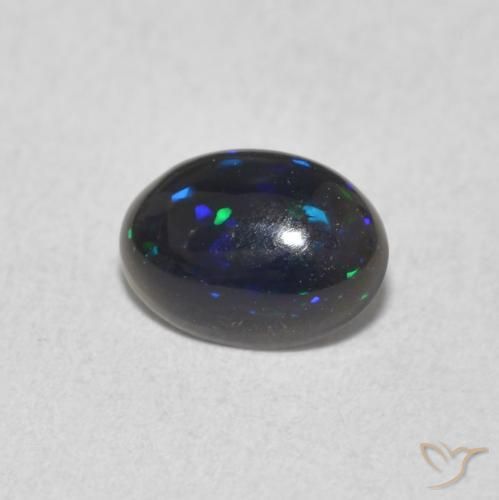 0.48ct 天然 マルチカラー オパール, 楕円形, オペーク