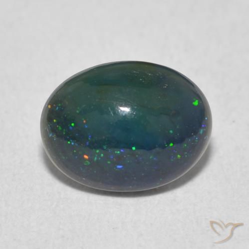 0.95ct 天然 マルチカラー オパール, 楕円形, オペーク
