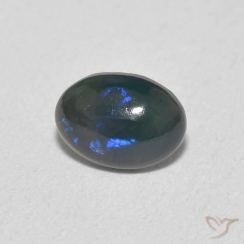 0.49ct 天然 マルチカラー オパール, 楕円形, オペーク