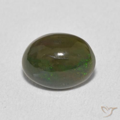 0.75ct 天然 マルチカラー オパール, 楕円形, オペーク