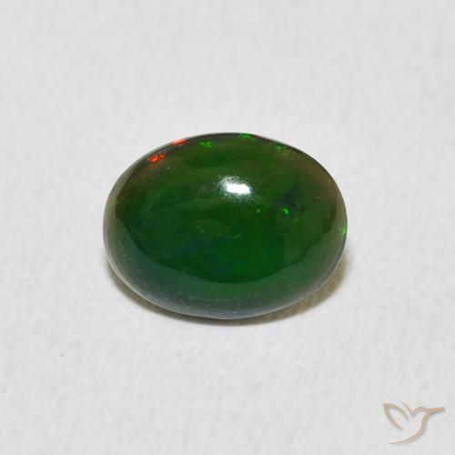0.62ct 天然 マルチカラー オパール, 楕円形, オペーク