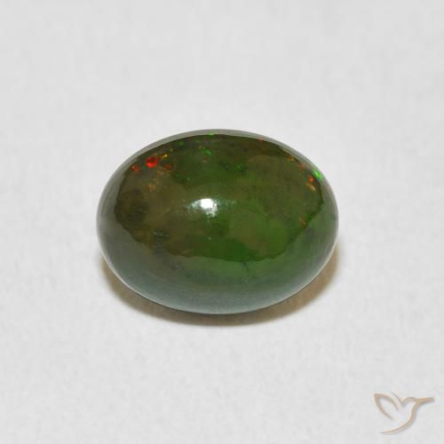 1.37ct 天然 マルチカラー オパール, 楕円形, オペーク