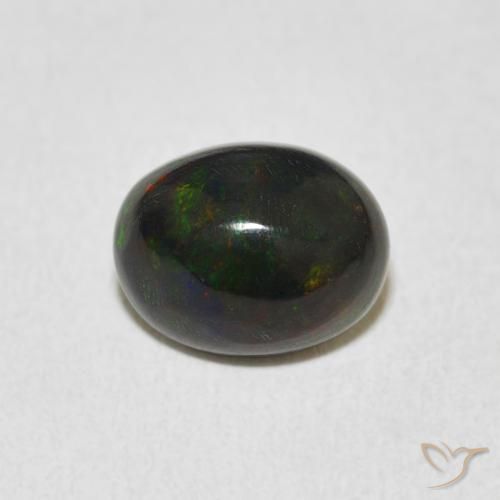 1.40ct 天然 マルチカラー オパール, 楕円形, オペーク