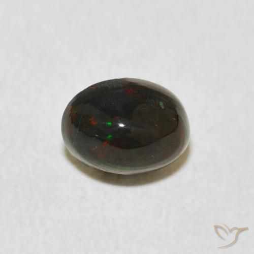 0.62ct 天然 マルチカラー オパール, 楕円形, オペーク