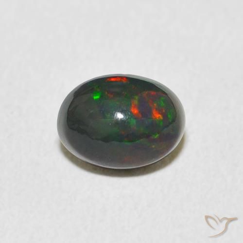 0.91ct 天然 マルチカラー オパール, 楕円形, オペーク