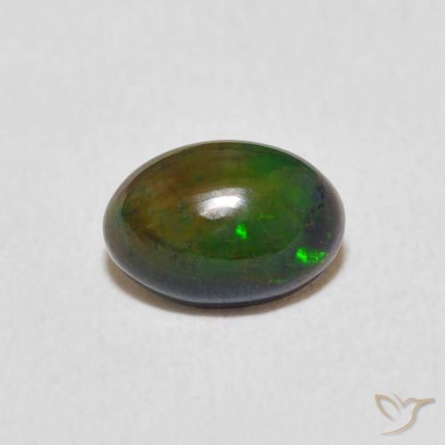 0.36ct 天然 マルチカラー オパール, 楕円形, オペーク