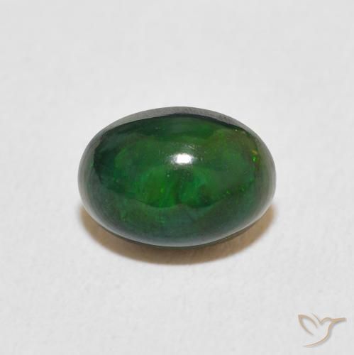 0.60ct 天然 マルチカラー オパール, 楕円形, オペーク