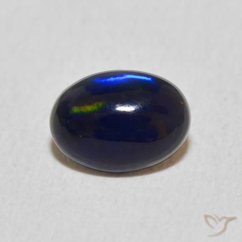 0.35ct 天然 マルチカラー オパール, 楕円形, オペーク