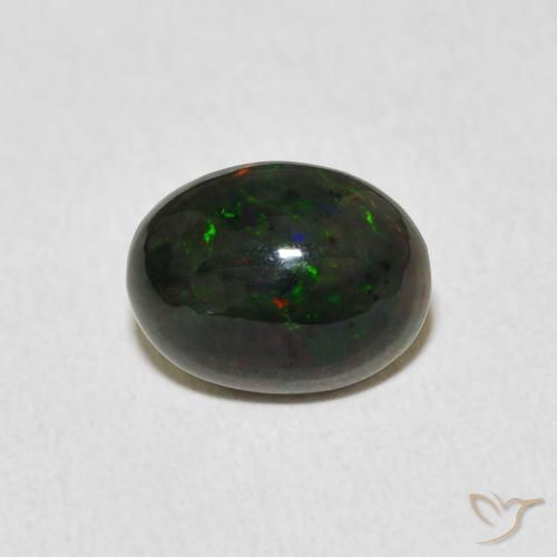 1.13ct 天然 マルチカラー オパール, 楕円形, オペーク
