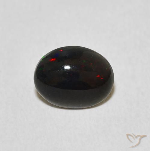 0.78ct 天然 マルチカラー オパール, 楕円形, オペーク