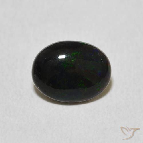 0.86ct 天然 マルチカラー オパール, 楕円形, オペーク