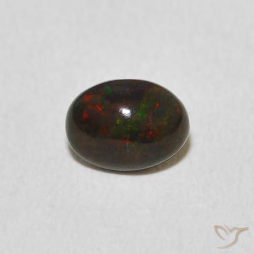 0.46ct 天然 マルチカラー オパール, 楕円形, オペーク