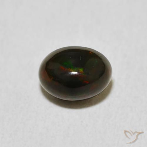 0.67ct 天然 マルチカラー オパール, 楕円形, オペーク