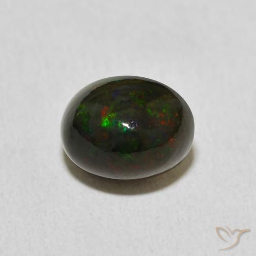 1.75ct 天然 マルチカラー オパール, 楕円形, オペーク